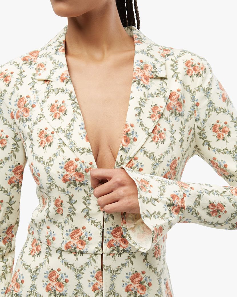 Peplum Victorian Floral Blazer sold by WeWoreWhat product image thumbnail 5