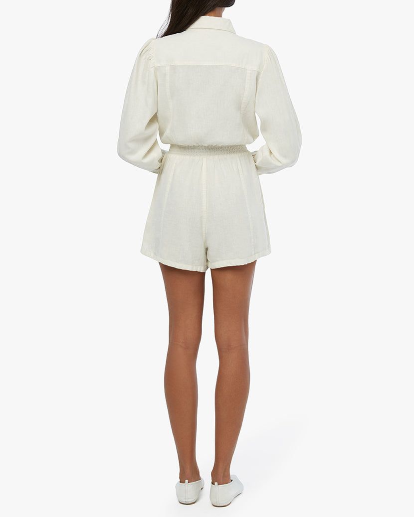 Linen Button Up Romper sold by WeWoreWhat product image thumbnail 4
