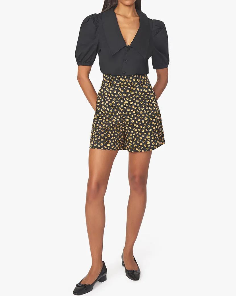 Collared Black Ditsy Daisies Romper sold by WeWoreWhat product image thumbnail 5