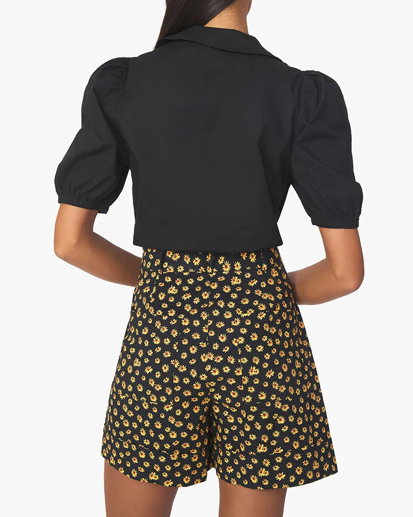 Collared Black Ditsy Daisies Romper sold by WeWoreWhat product image thumbnail 4