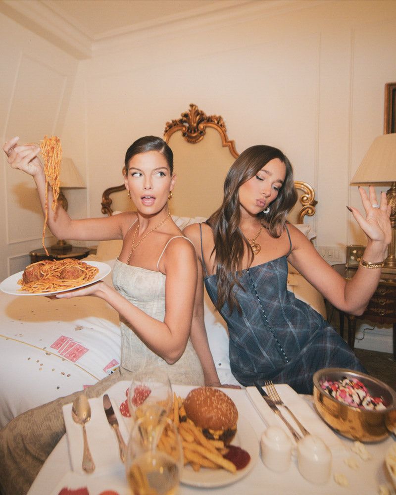 Mesh Diagonal Plaid Peplum Corset sold by WeWoreWhat product image thumbnail 3