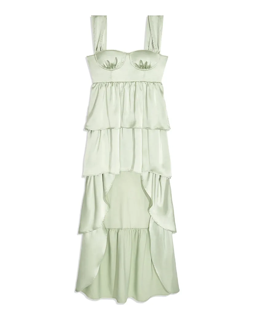 Corset High Low Satin Charmeuse Maxi Dress sold by WeWoreWhat product image thumbnail 2