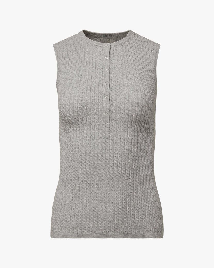 Henley Muscle Tank sold by WeWoreWhat product image thumbnail 3