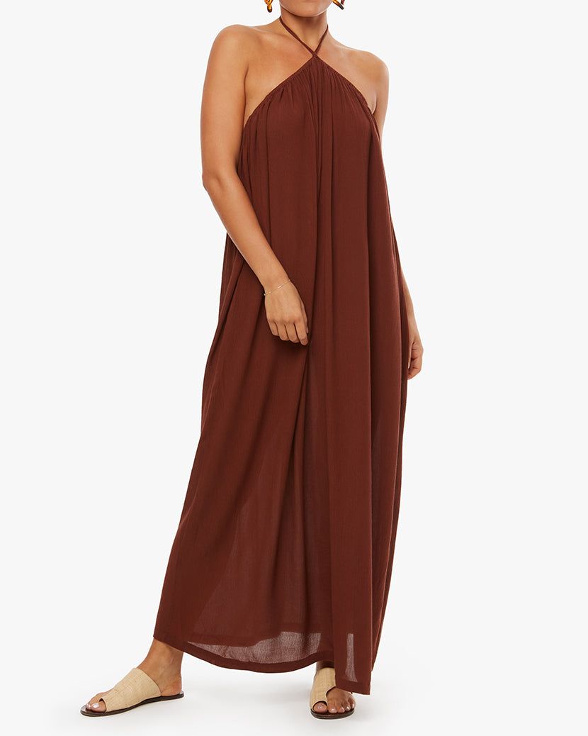 Halter Trapeze Maxi Dress sold by WeWoreWhat