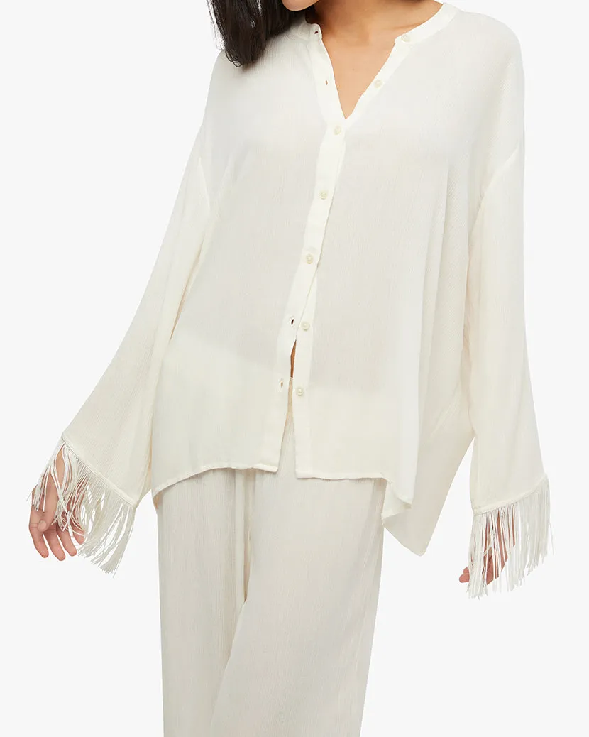 Fringe Button Up sold by WeWoreWhat
