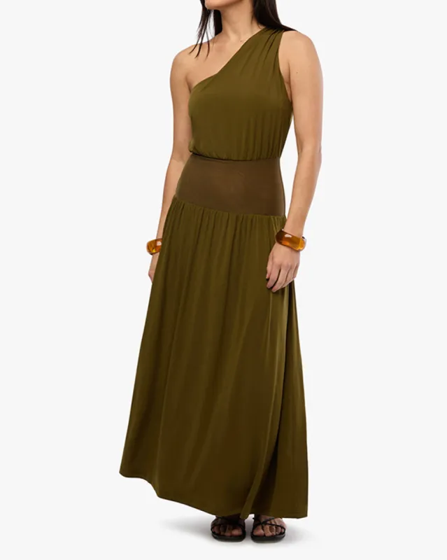 One Shoulder Maxi Dress sold by WeWoreWhat