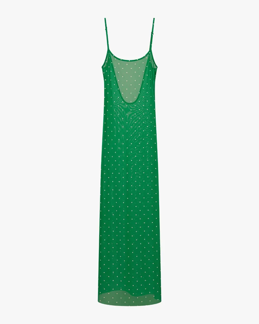 Mesh Scoop Micro Polka Dot Maxi Slip Dress sold by WeWoreWhat product image thumbnail 2