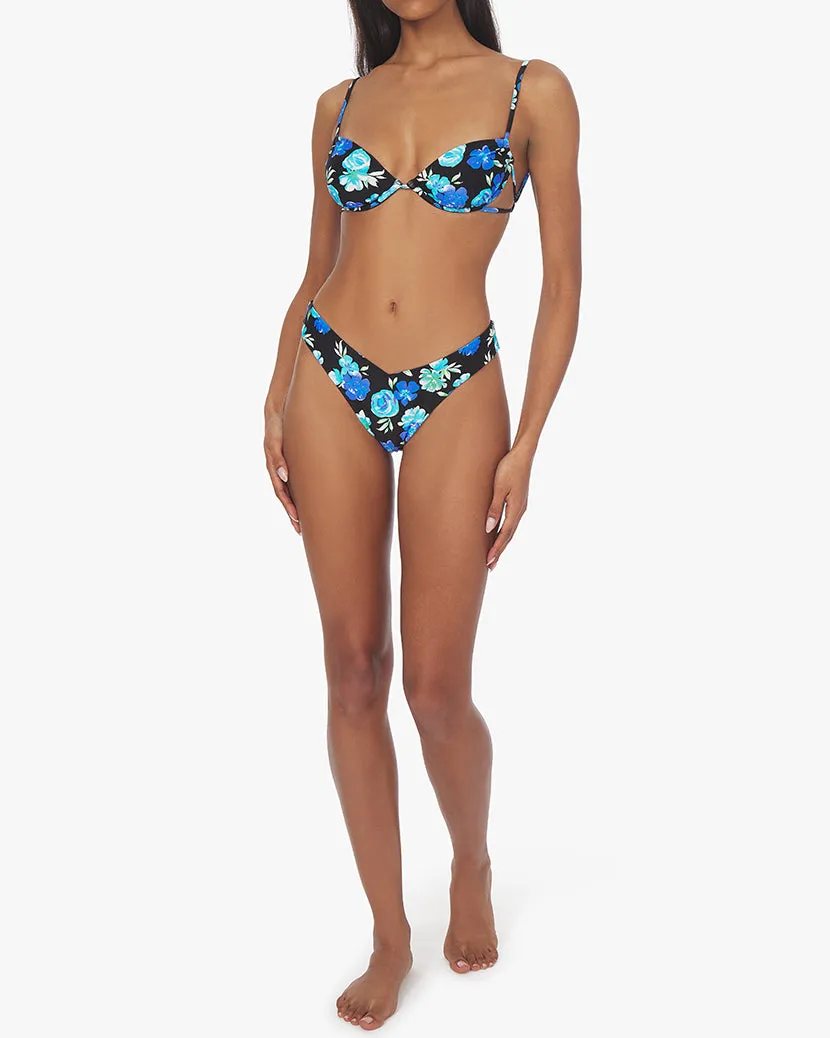 Ruched Underwire 90's Floral Bikini Top sold by WeWoreWhat