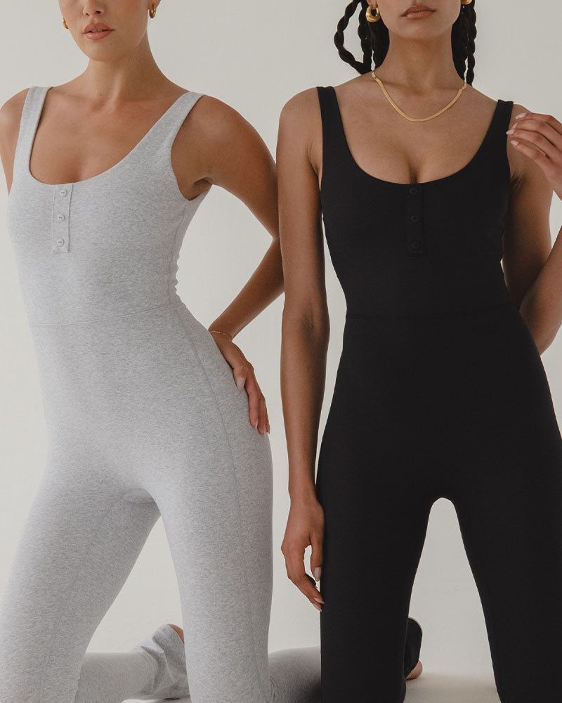 Henley Flare Jumpsuit sold by WeWoreWhat product image thumbnail 4