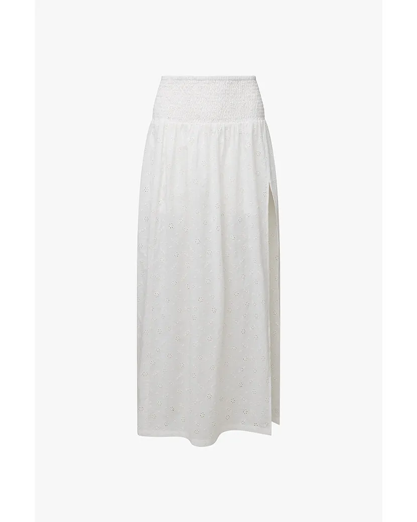 Smocked Slit Eyelet Maxi Skirt sold by WeWoreWhat product image thumbnail 2