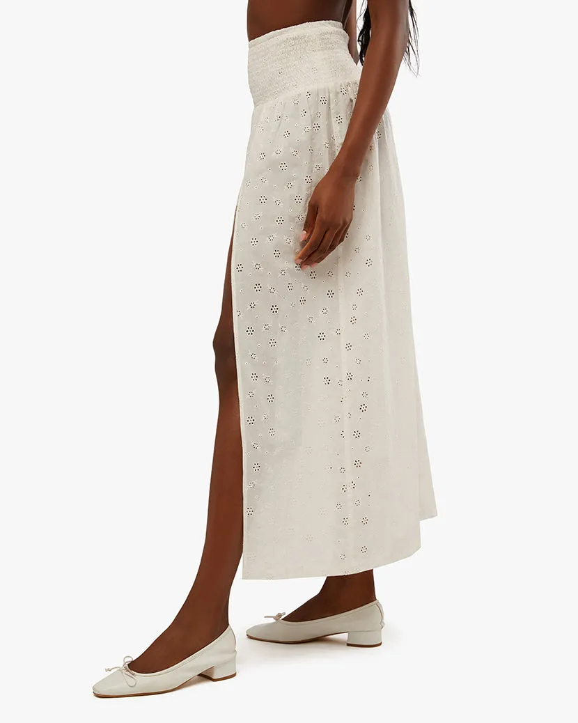 Smocked Slit Eyelet Maxi Skirt sold by WeWoreWhat product image thumbnail 5