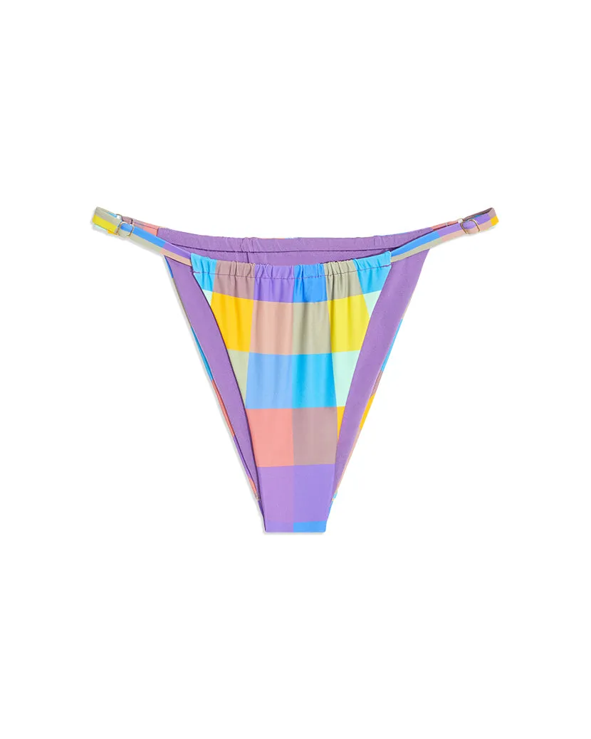Adjustable Ruched Oversized Gingham Bikini Bottom sold by WeWoreWhat product image thumbnail 3