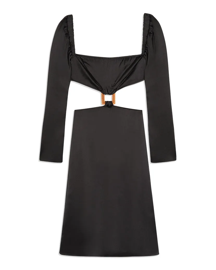 Cut Out Satin Charmeuse Midi Dress sold by WeWoreWhat