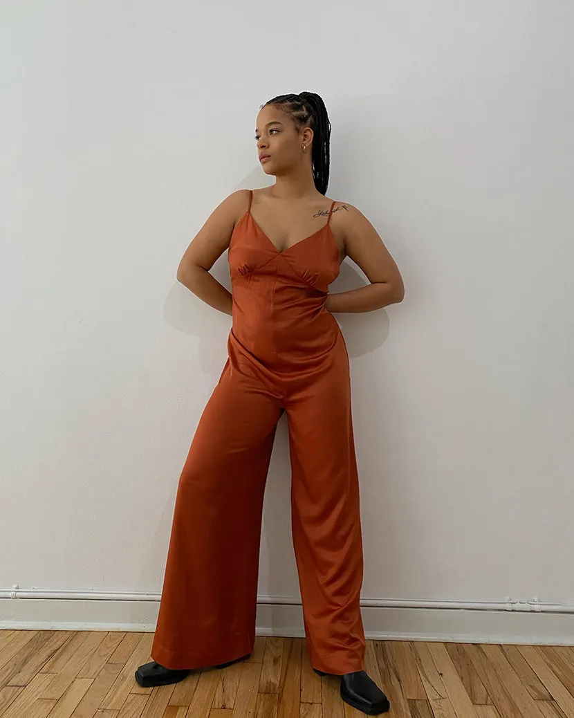 Slip Sateen Wide Leg Jumpsuit sold by WeWoreWhat product image thumbnail 5
