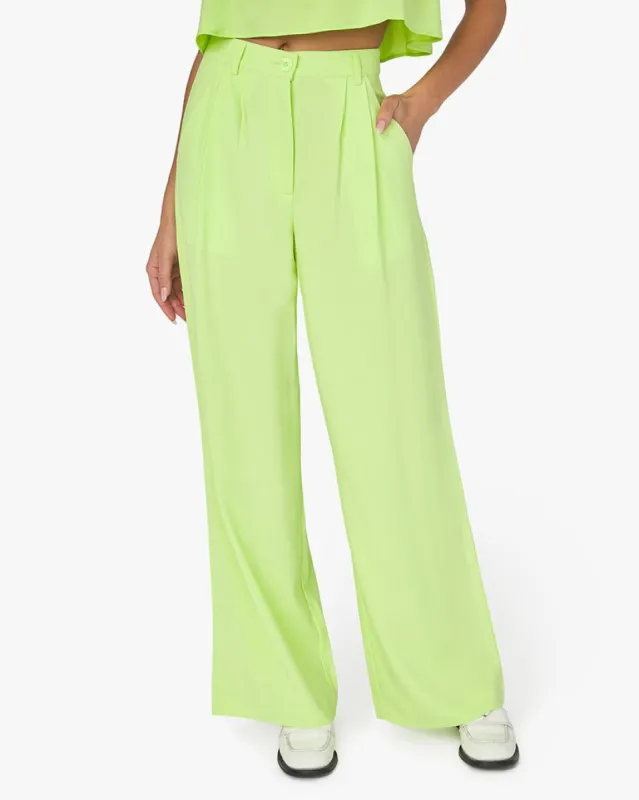 High Rise Pleated Suiting Pant sold by WeWoreWhat