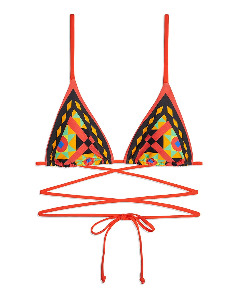 Cooper Wrap Mosaic Bikini Top sold by WeWoreWhat product image thumbnail 3