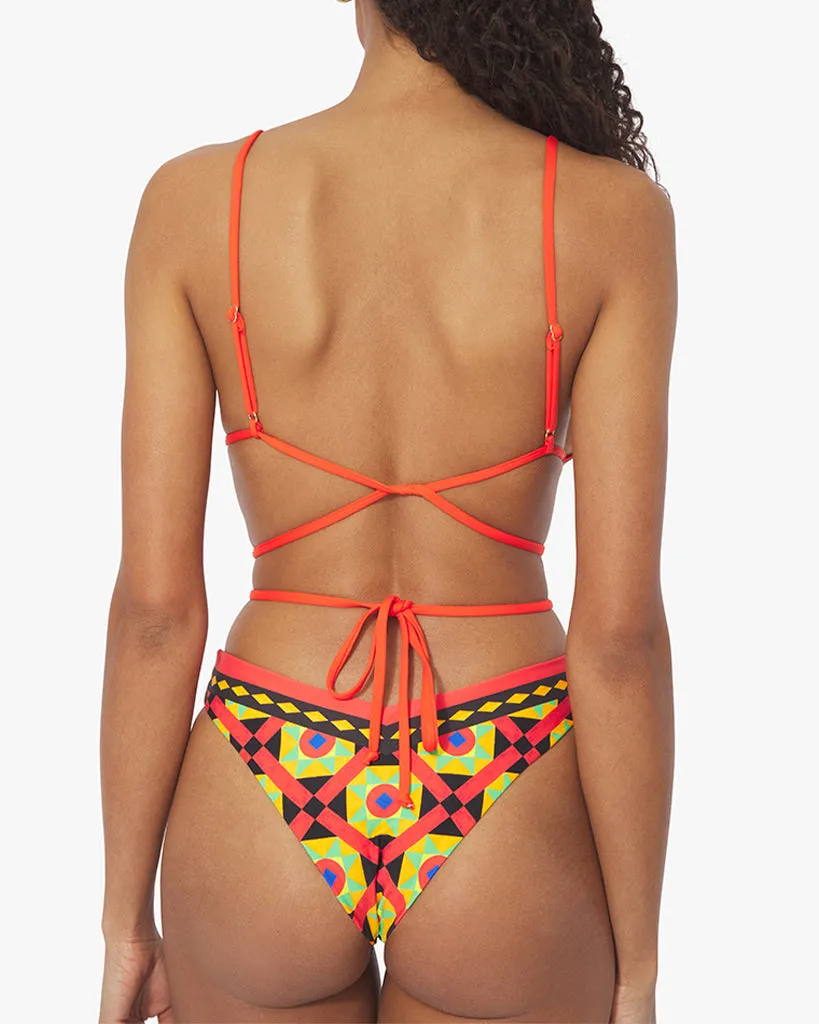 Cooper Wrap Mosaic Bikini Top sold by WeWoreWhat product image thumbnail 5