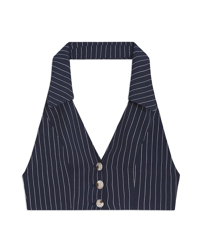 Bella Pinstripe Vest sold by WeWoreWhat product image thumbnail 3