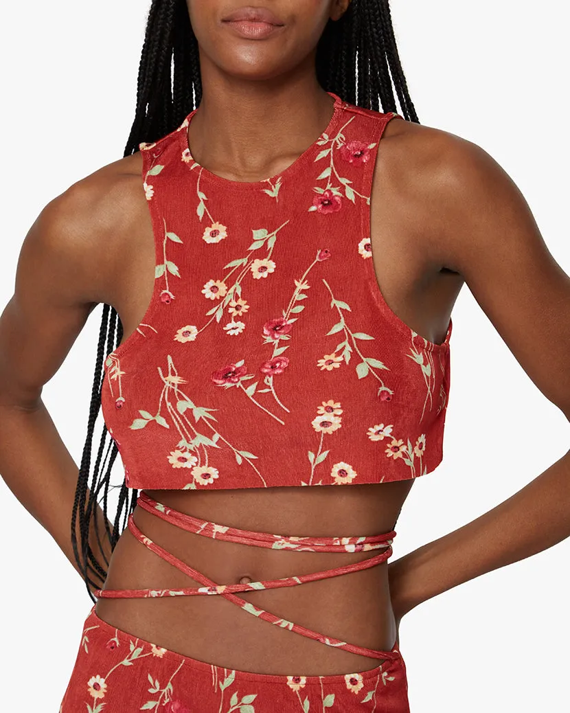 Cropped Roses And Daisies Tank sold by WeWoreWhat