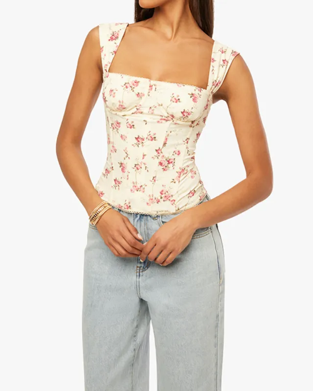 Ruched Cup Corset sold by WeWoreWhat