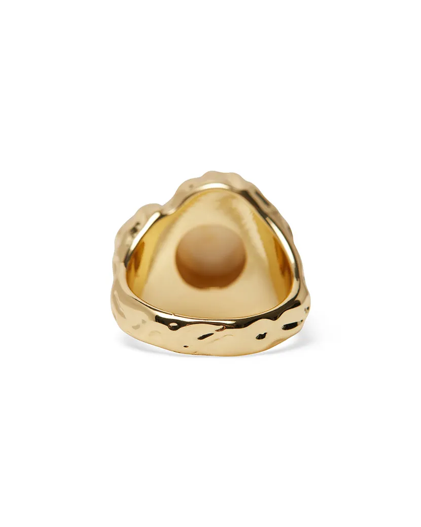 Hammered Pearl Pendant Ring sold by WeWoreWhat product image thumbnail 5