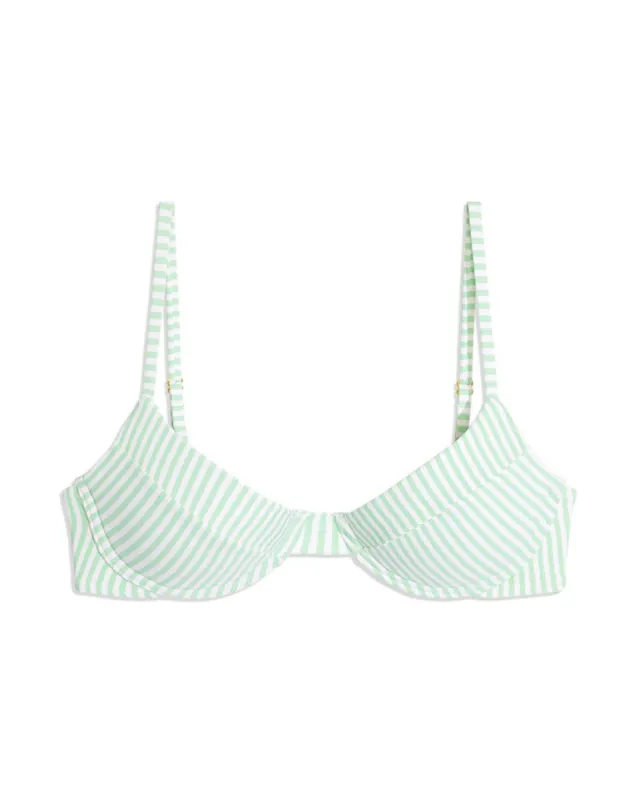 Vintage Demi Micro Stripe Bikini Top sold by WeWoreWhat