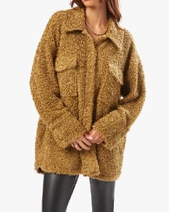 Teddy Faux Fur Shacket sold by WeWoreWhat