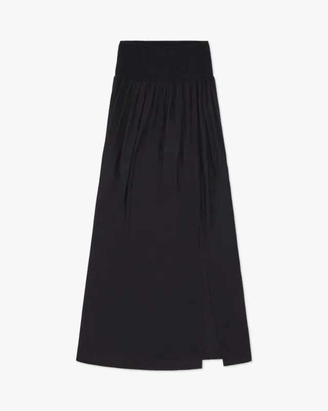 Smocked Slit Maxi Skirt sold by WeWoreWhat