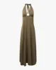 Halter Deep V Maxi Dress sold by WeWoreWhat
