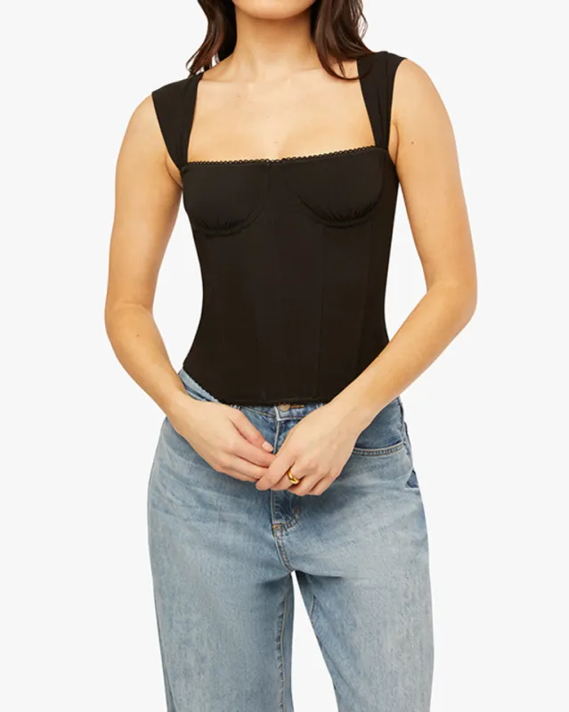 Ruched Cup Corset sold by WeWoreWhat