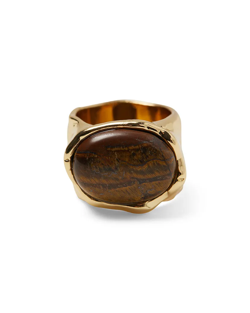 Hammered Tigers Eye Ring sold by WeWoreWhat product image thumbnail 3
