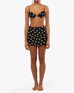 Ruched Underwire Oversized Polka Dot Bikini Top sold by WeWoreWhat