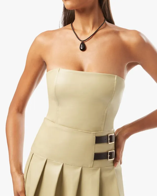 Vegan Leather Fitted Tube Top sold by WeWoreWhat