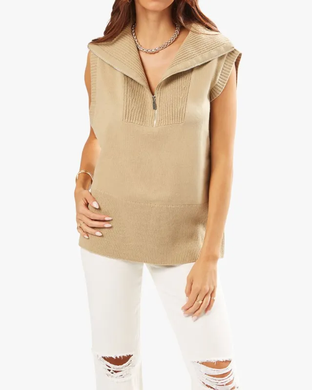 Half Zip Sweater Vest sold by WeWoreWhat