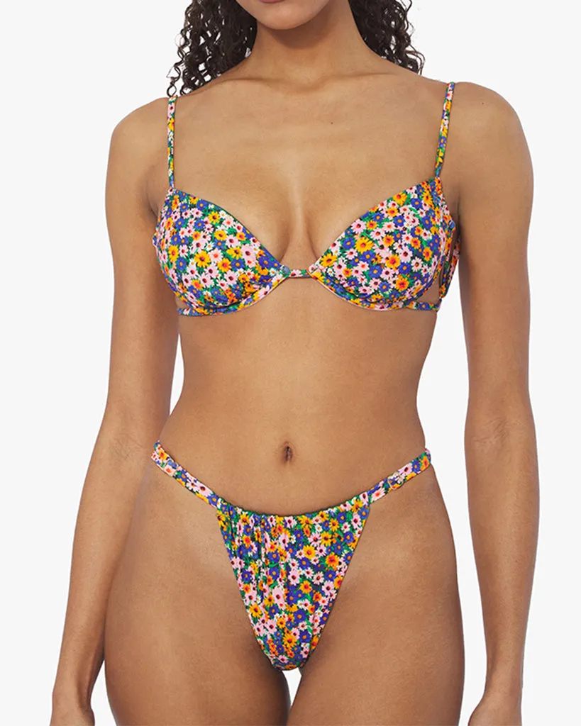 Adjustable Ruched Micro Wildflowers Bikini Bottom sold by WeWoreWhat product image thumbnail 4