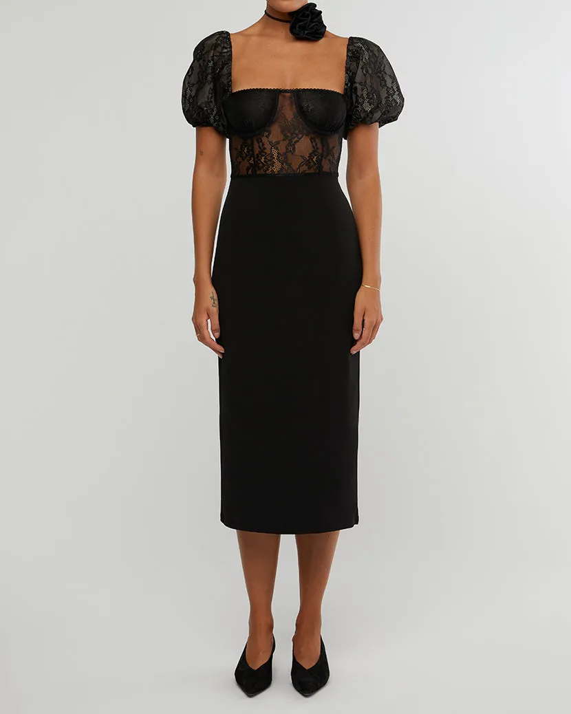 Underwire Corset Midi Lace Dress sold by WeWoreWhat product image thumbnail 4