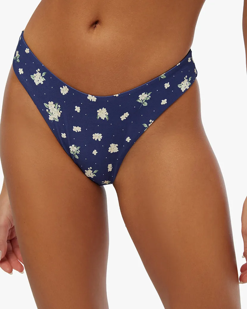Classic Scoop Polka Dot Floral Bikini Bottom sold by WeWoreWhat