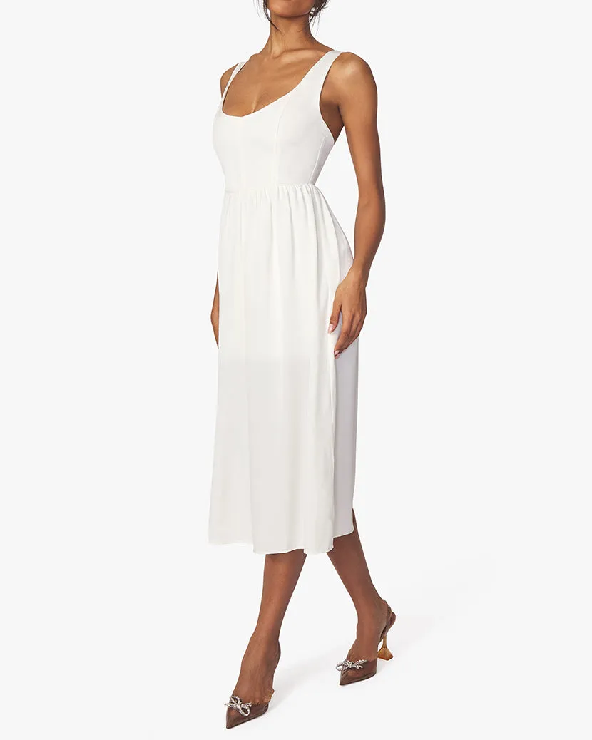 Corset Satin Charmeuse Midi Dress sold by WeWoreWhat product image thumbnail 4