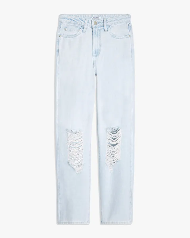 Mid Rise Straight Leg Jean sold by WeWoreWhat