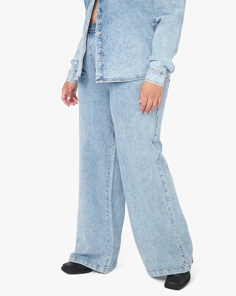 Straight Leg Indigo Denim Pull On Jean sold by WeWoreWhat product image thumbnail 4