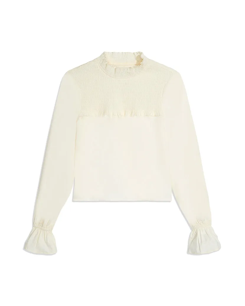 Smocked Neck Poplin Blouse sold by WeWoreWhat product image thumbnail 2