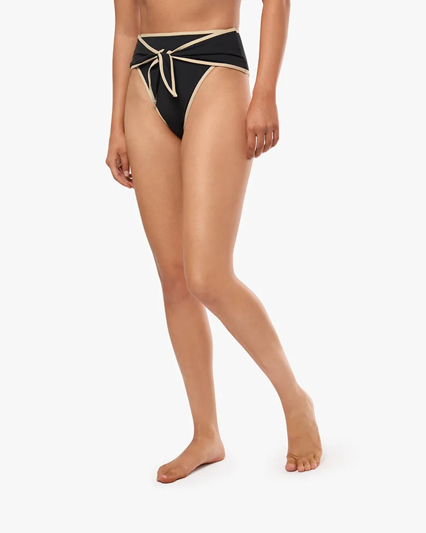 High Rise Tie Front Bottom sold by WeWoreWhat