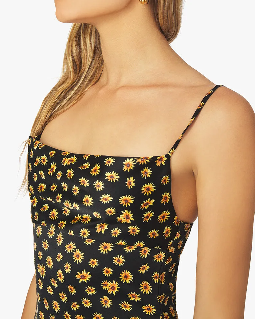 Cowl Ditsy Daisies Midi Dress sold by WeWoreWhat product image thumbnail 5