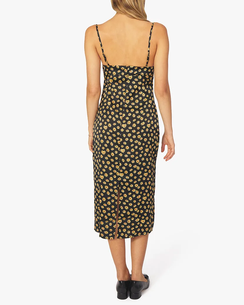 Cowl Ditsy Daisies Midi Dress sold by WeWoreWhat product image thumbnail 4