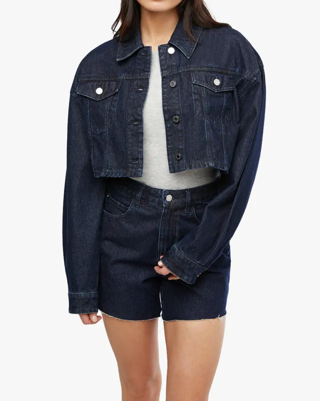 Cropped Denim Jacket sold by WeWoreWhat