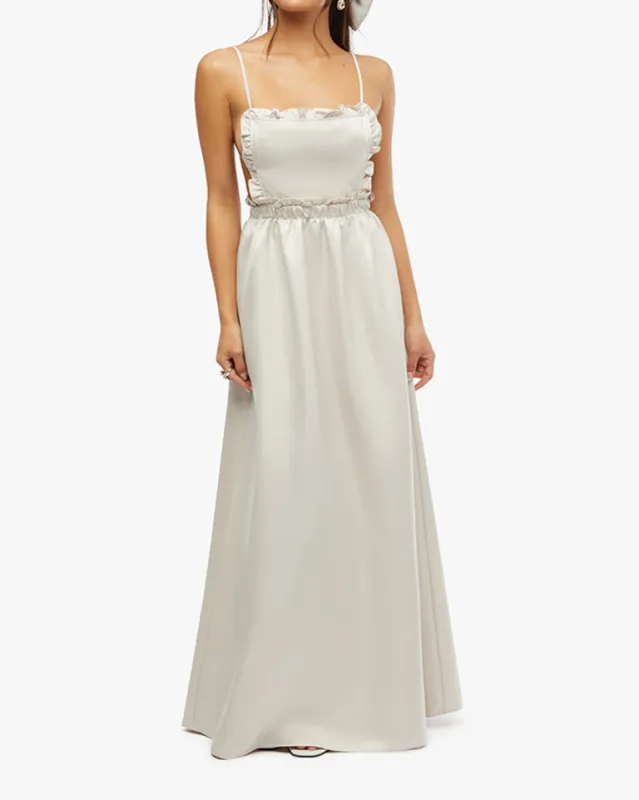 Ruffle Bib Maxi Dress made by WeWoreWhat