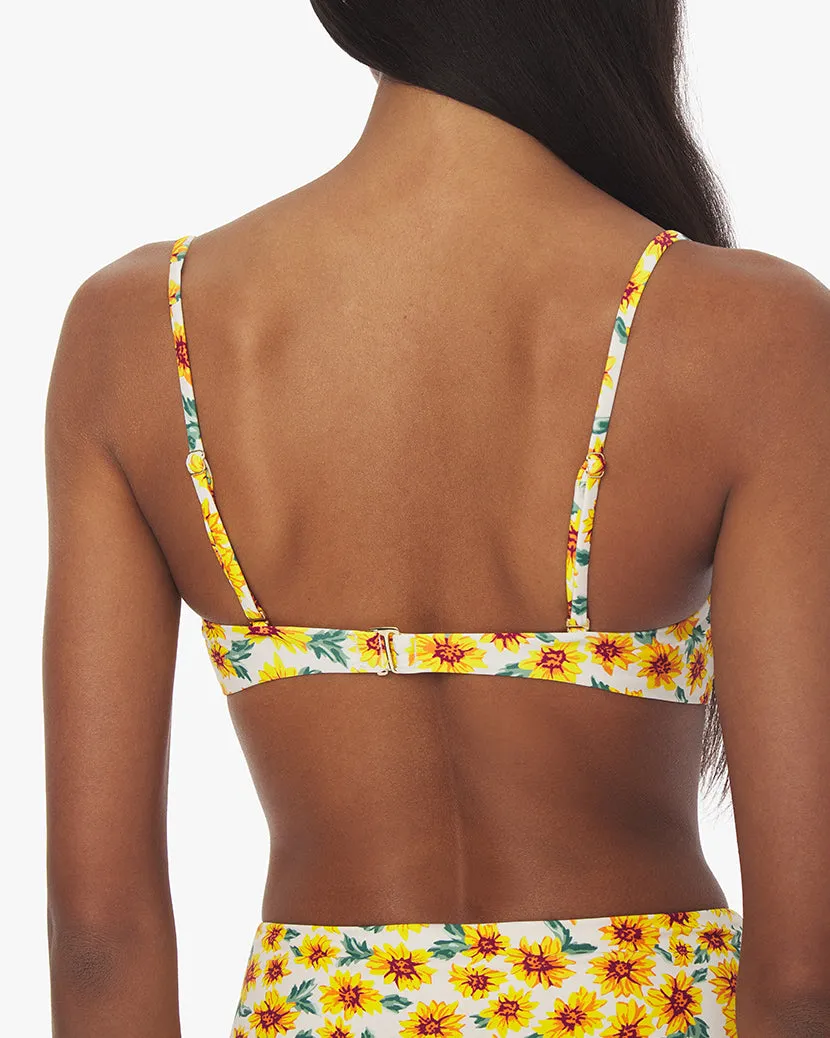 Balconette Micro Sunflowers Floral Bikini Top sold by WeWoreWhat product image thumbnail 4