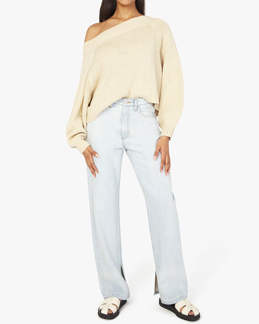 Off Shoulder Chunky Cozy Stitch Sweater sold by WeWoreWhat product image thumbnail 5