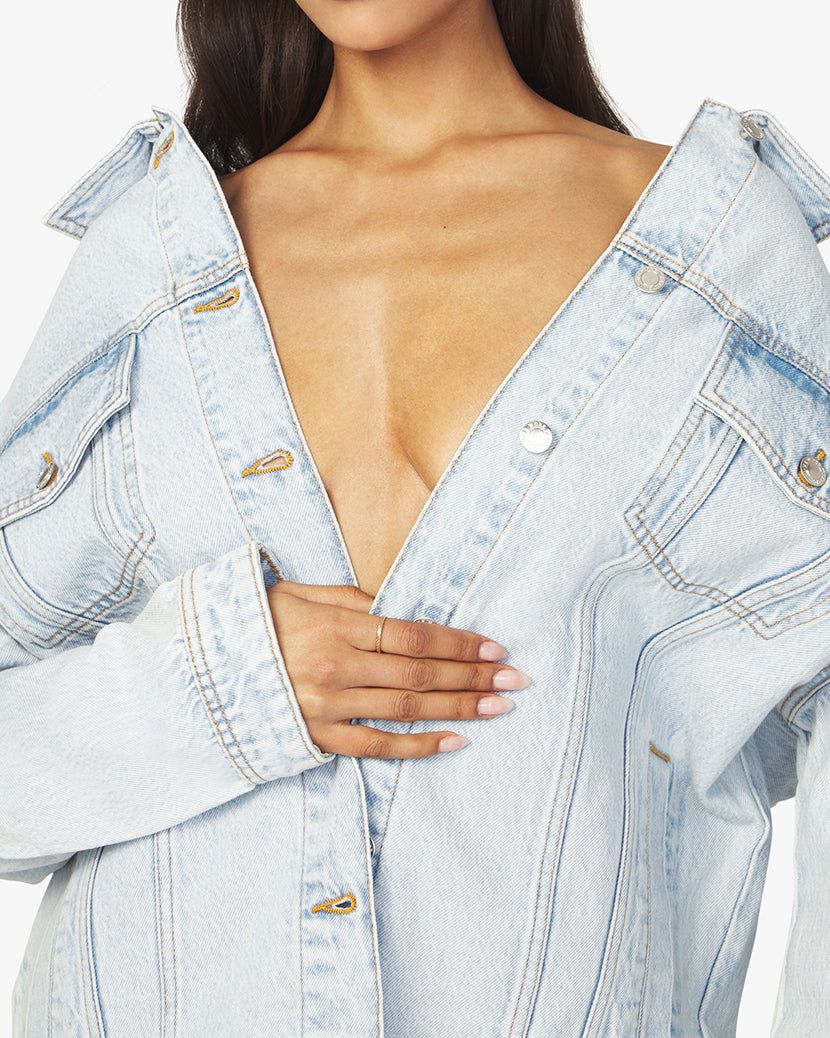 Oversized Indigo Comfort Jacket sold by WeWoreWhat product image thumbnail 7