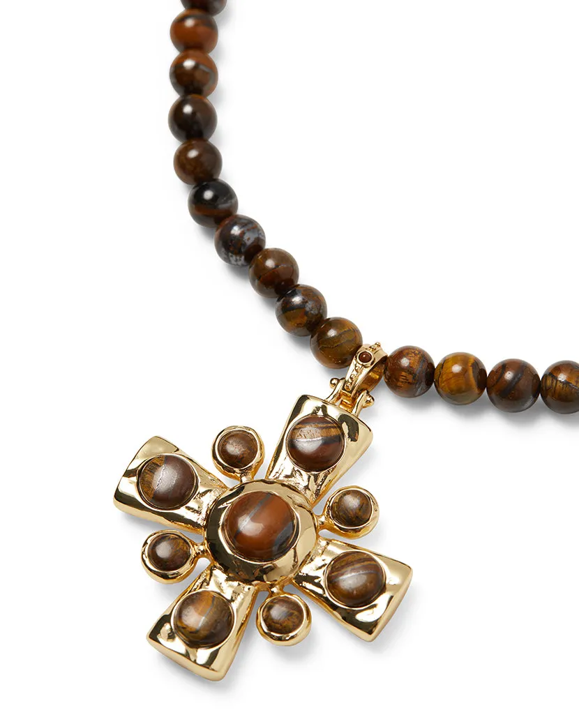 Hammered Tigers Eye Pendant Necklace sold by WeWoreWhat product image thumbnail 3